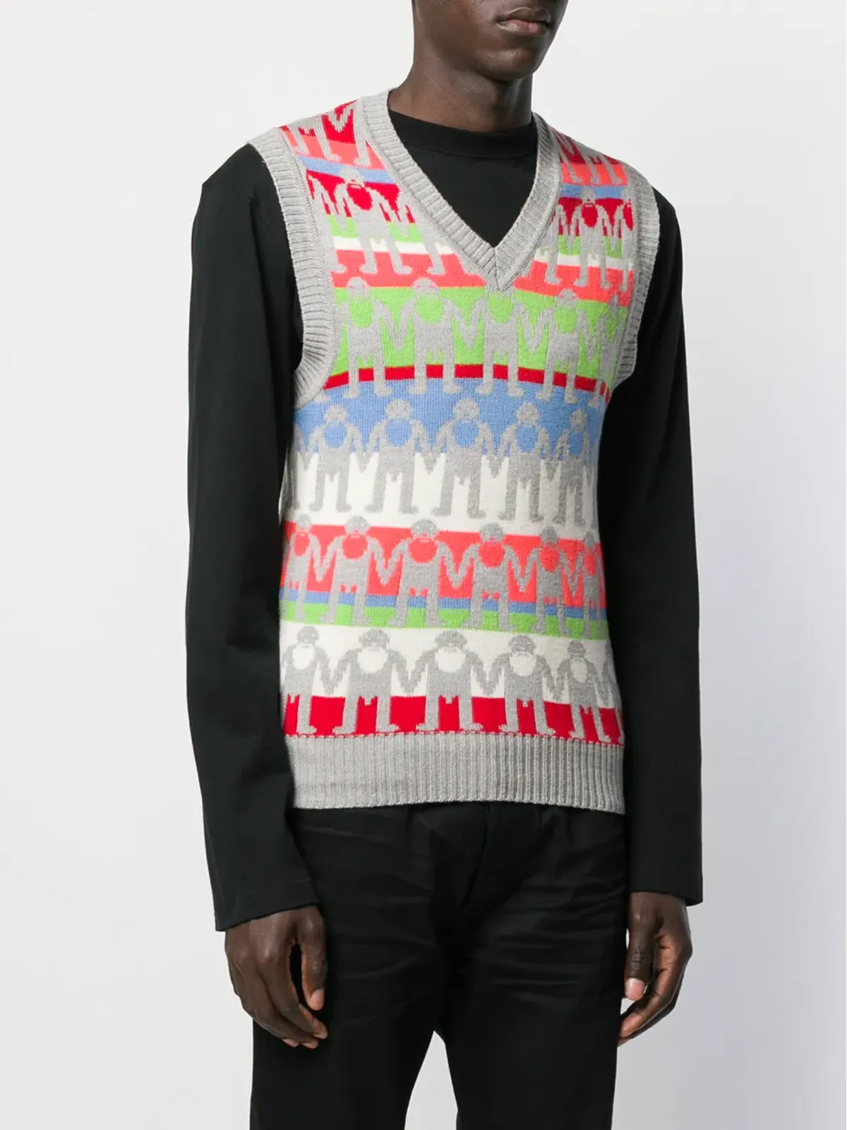 Walter Van Beirendonck Pre-Owned 2003/04年 Pixidust インターシャ ベスト - 画像3