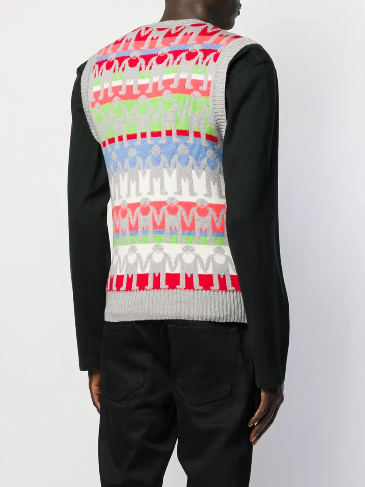 Walter Van Beirendonck Pre-Owned 2003/04年 Pixidust インターシャ ベスト - 画像4
