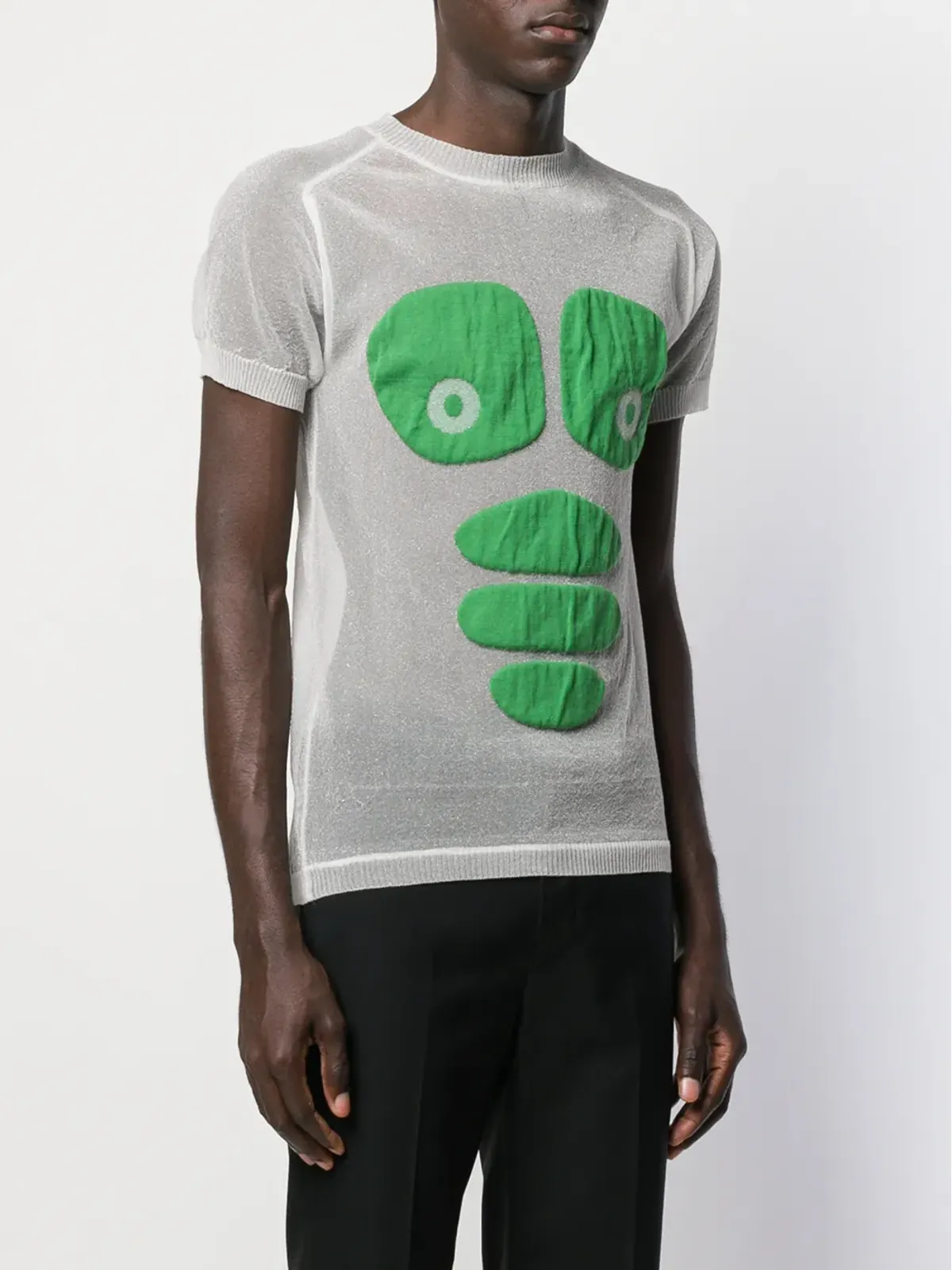 Walter Van Beirendonck Pre-Owned 2009 Explicit メタリックグリッターTシャツ - 画像3