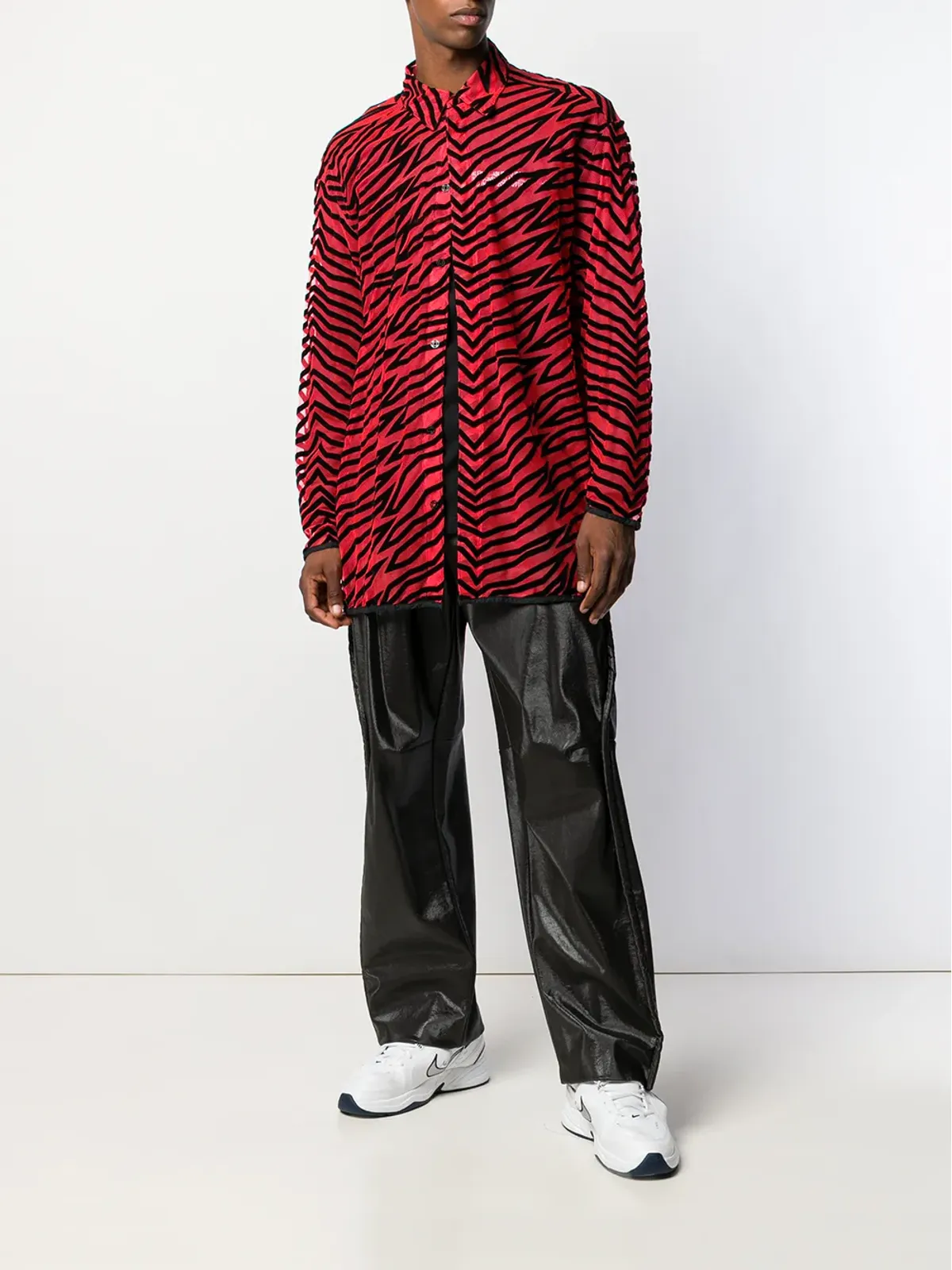 Walter Van Beirendonck ビンテージ 2009/10's Glow フェイクレザー パンツ - 画像2