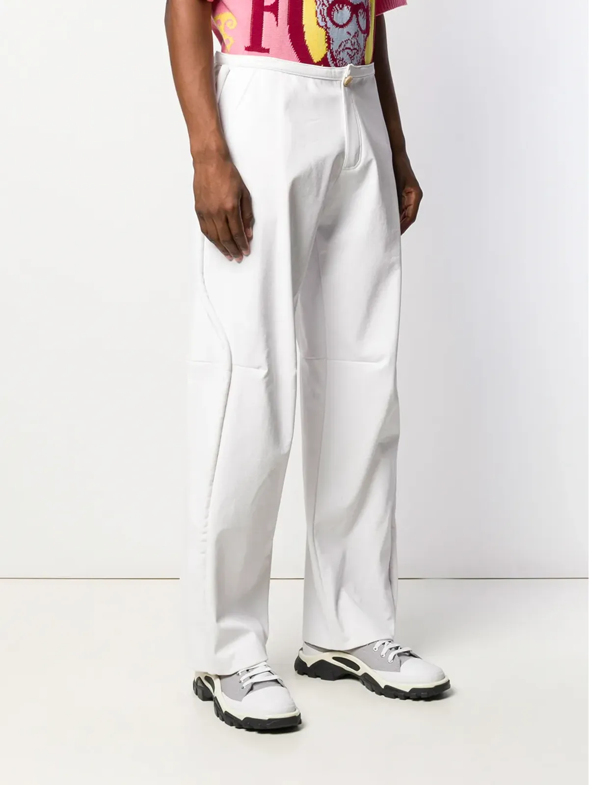 Walter Van Beirendonck Pre-Owned 2009/10 Glow フェイクレザー パンツ - White - 画像3