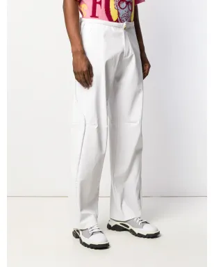 Walter Van Beirendonck Pre-Owned 2009/10 Glow フェイクレザー パンツ - White - サムネイル3
