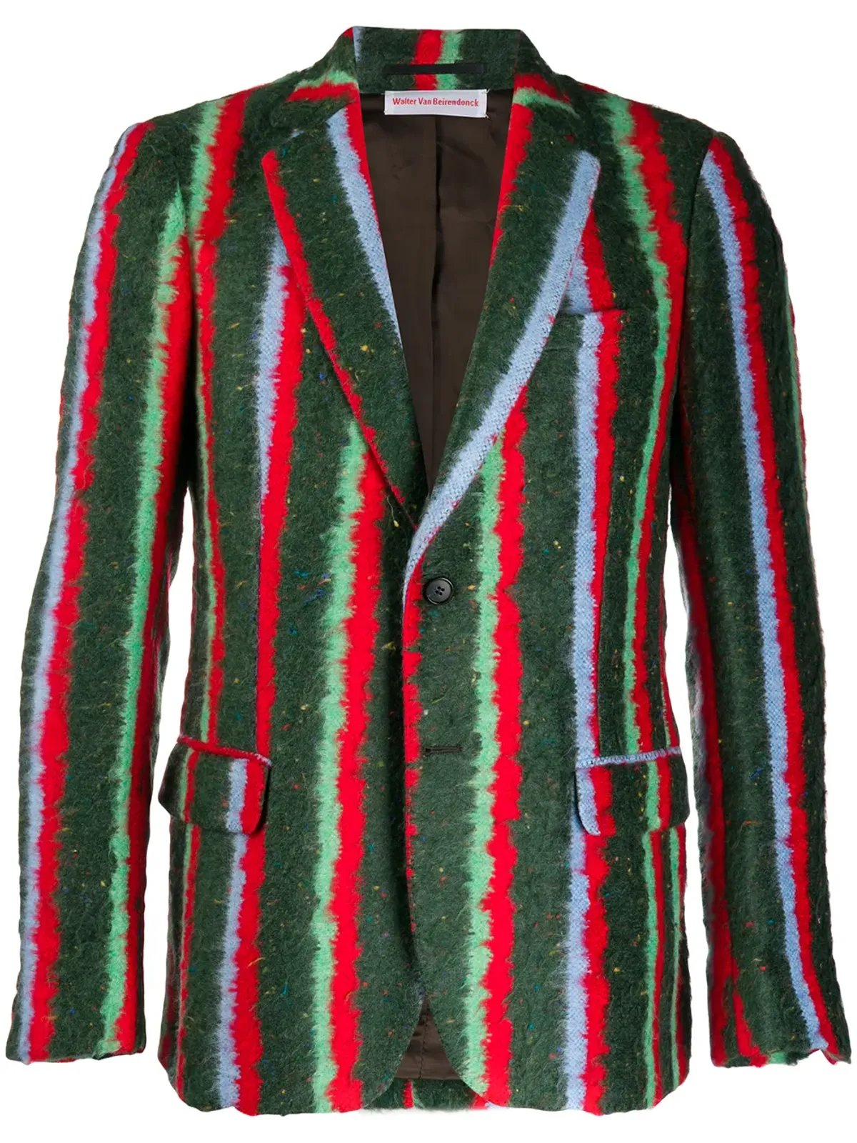 Walter Van Beirendonck ビンテージ クロスド・クロコダイル グロウル ストライプ ブレザー - 画像1