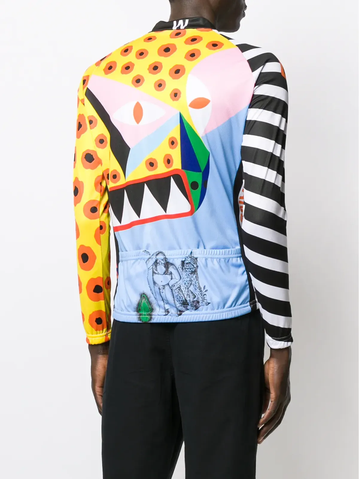 Walter Van Beirendonck Explicit Beauty サイクリング長袖Tシャツ イエロー - 画像4