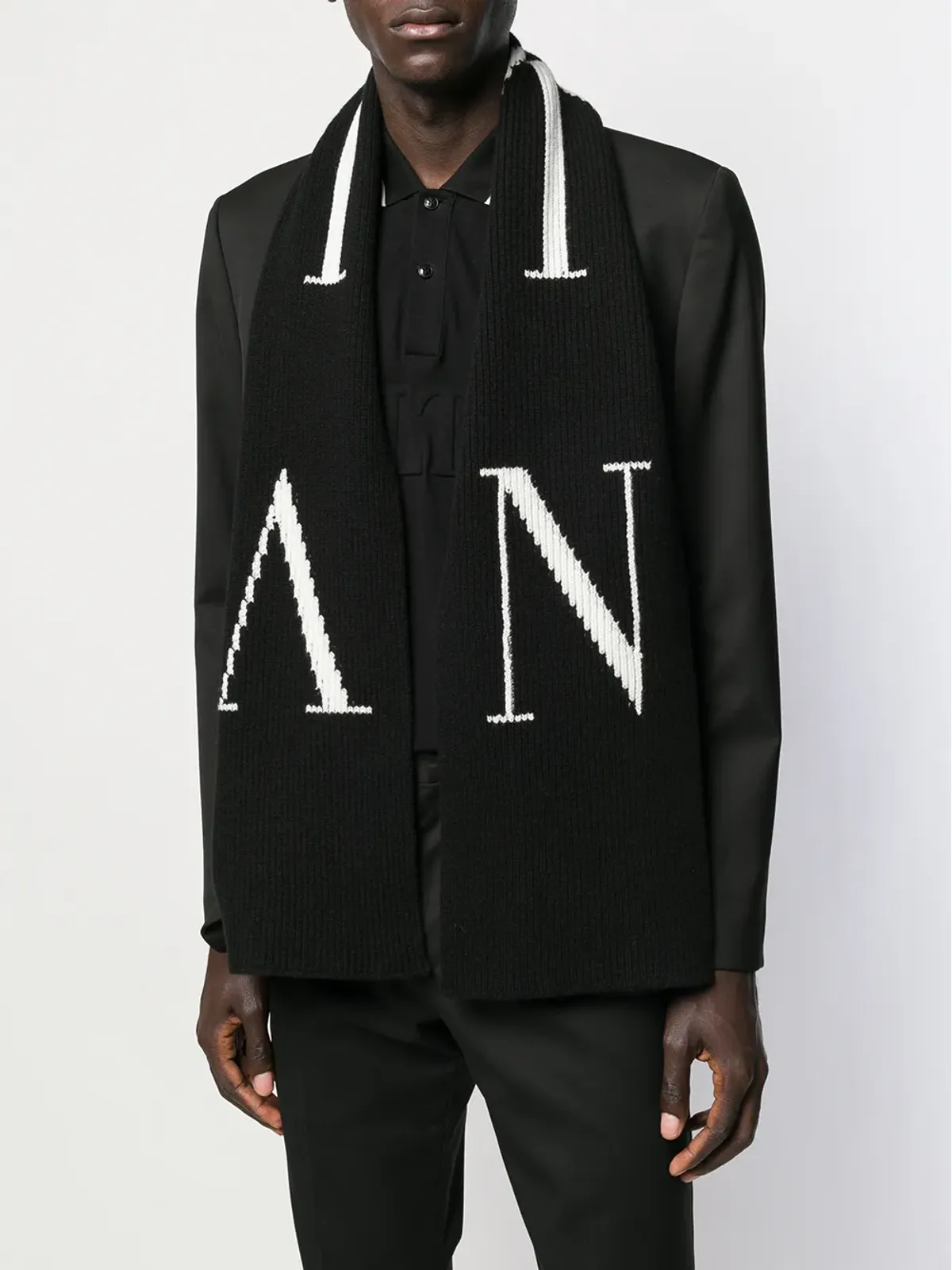 Valentino Garavani ロゴジャカード カシミアブレンド スカーフ - 画像2