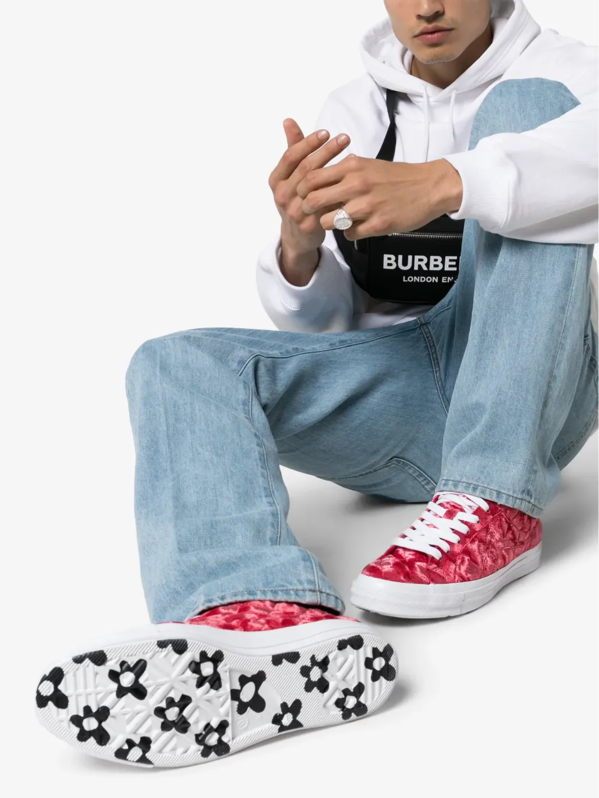 Converse One Star Ox キルテッドベルベット スニーカー - 画像2