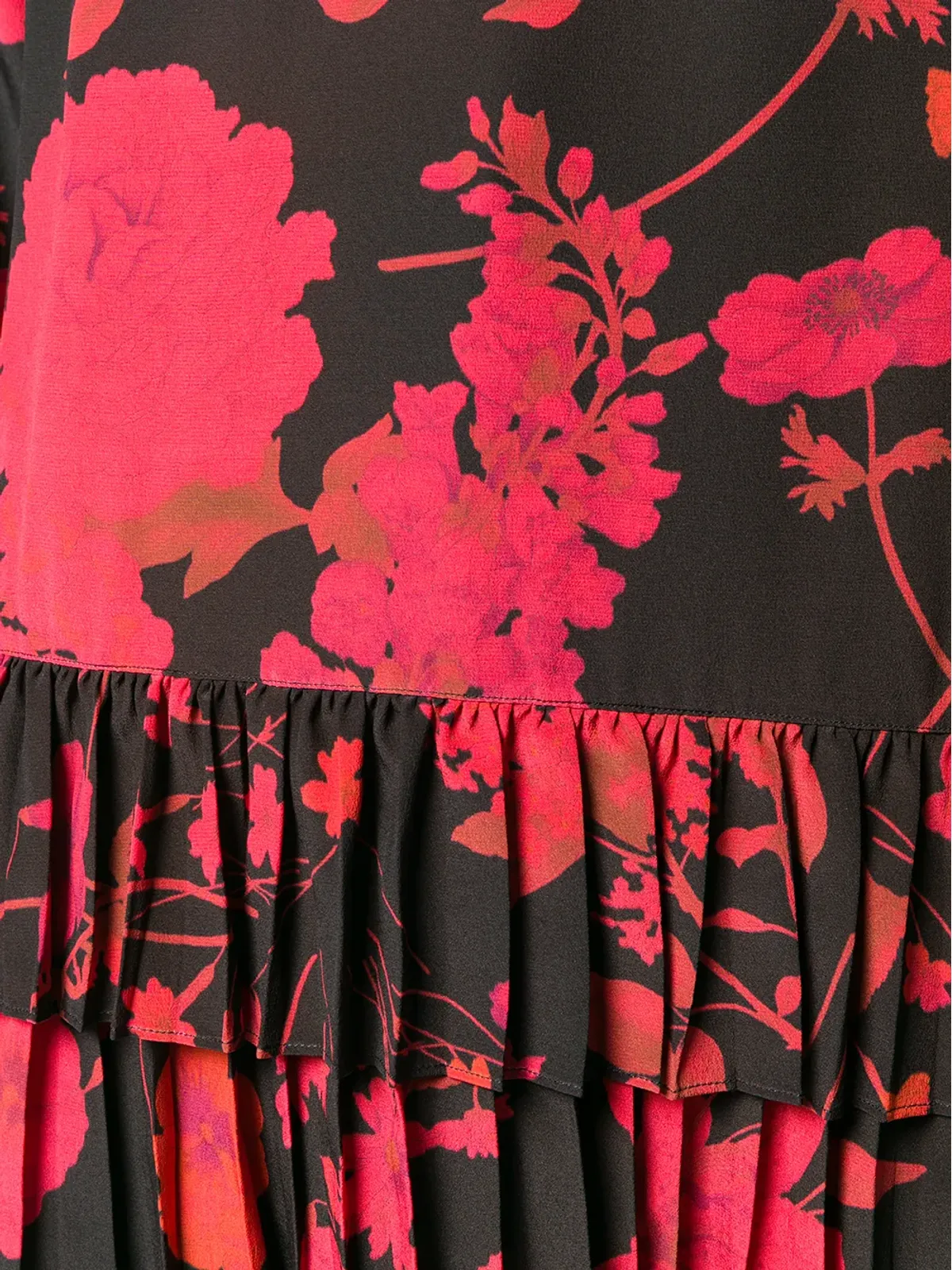Valentino Garavani 花柄プリーツブラウス - 画像5