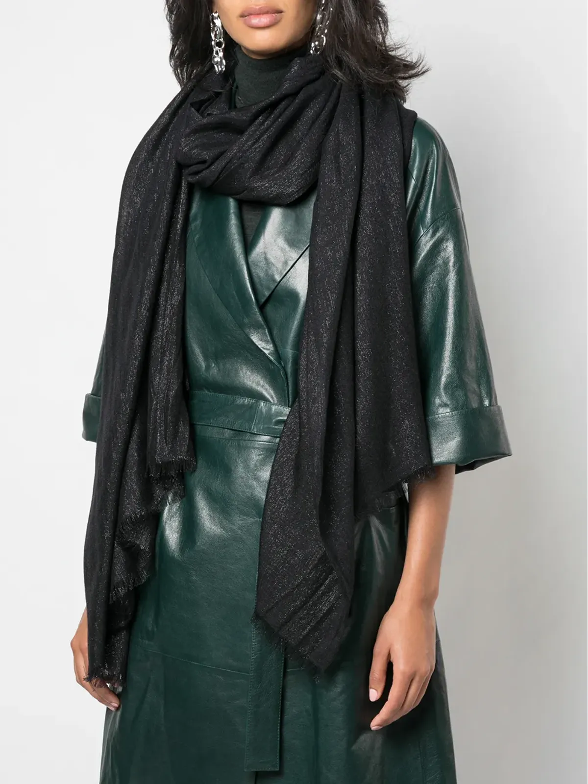 Brunello Cucinelli メタリックスカーフ - 画像2