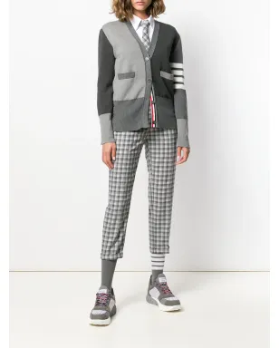 Thom Browne ファンミックス4バーVネックカーディガン - サムネイル2