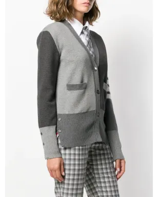 Thom Browne ファンミックス4バーVネックカーディガン - サムネイル3