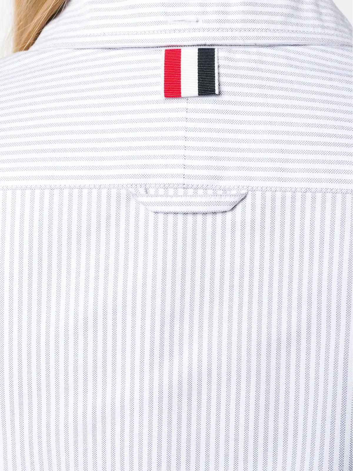 Thom Browne 縦ストライプ RWBディテール シャツ - 画像5