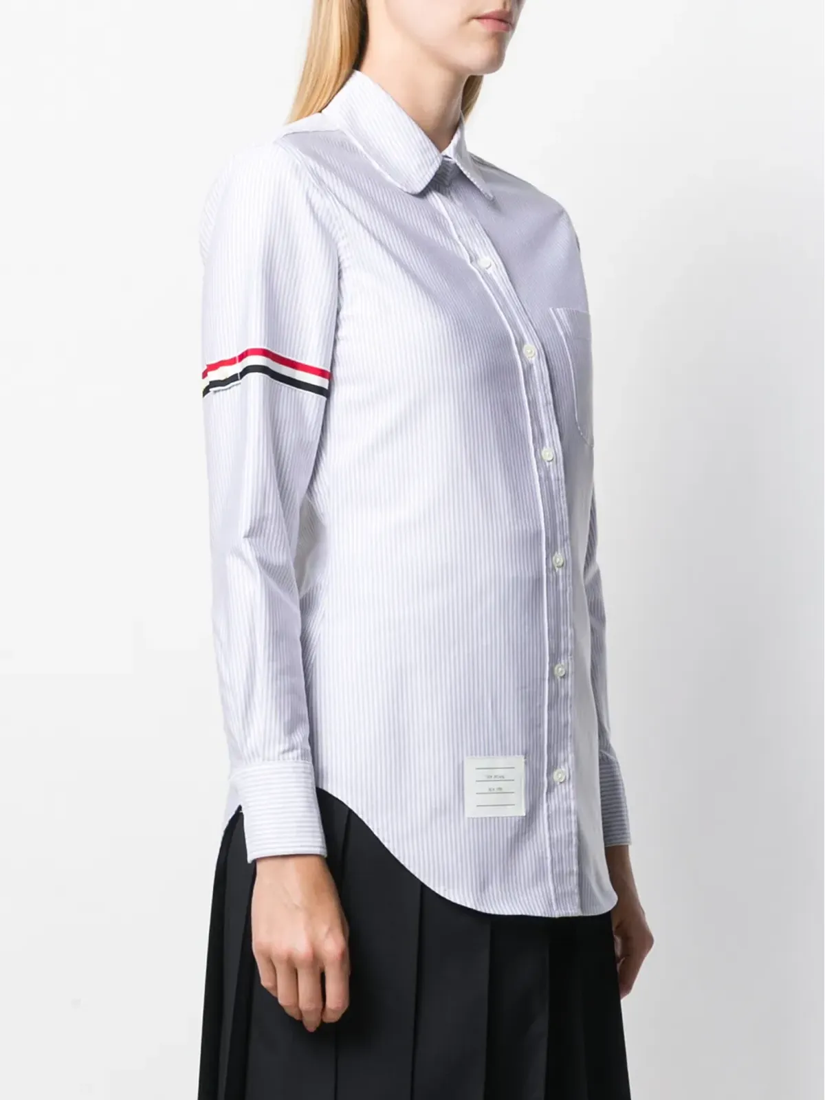 Thom Browne 縦ストライプ RWBディテール シャツ - 画像3