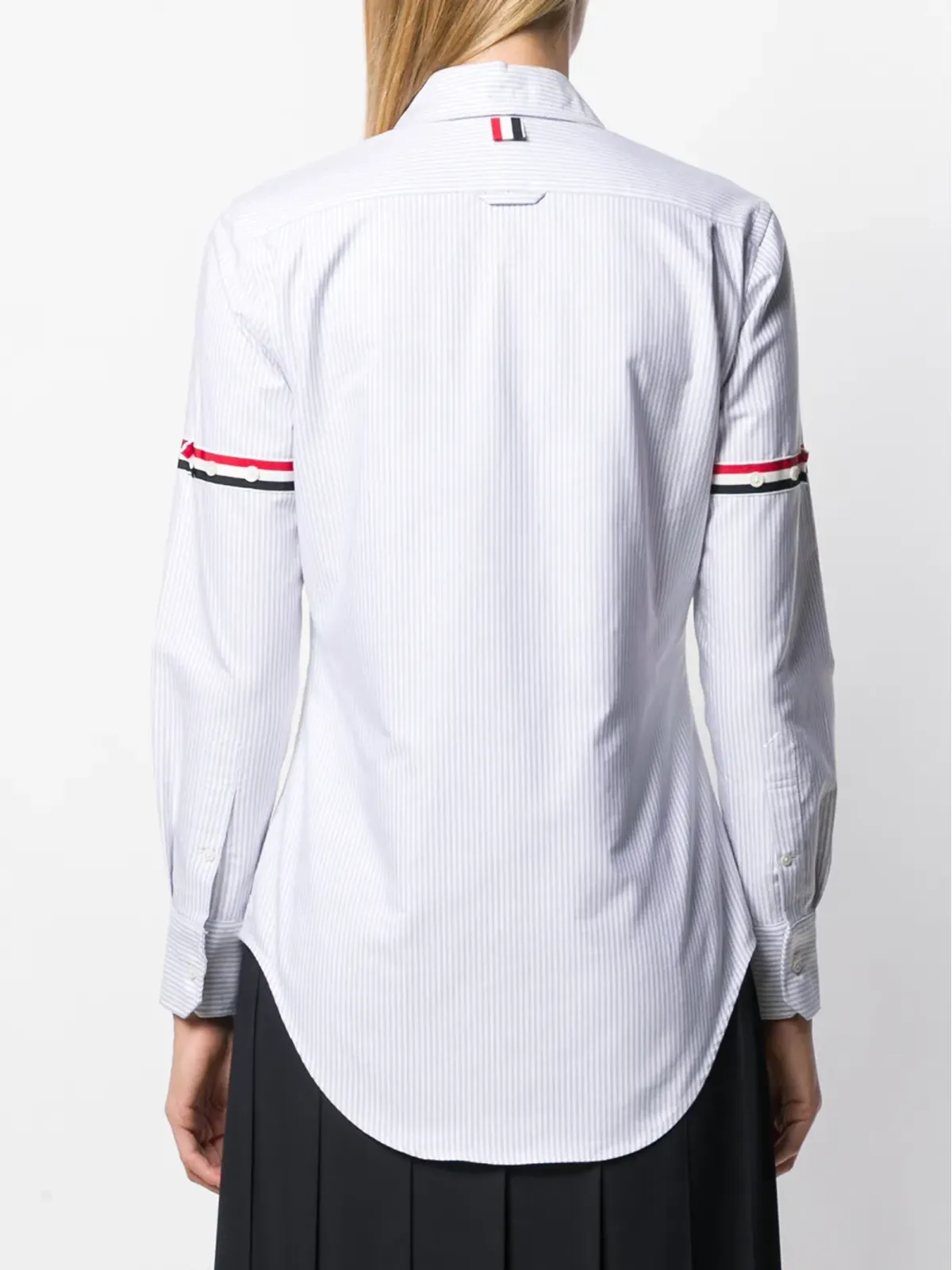 Thom Browne 縦ストライプ RWBディテール シャツ - 画像4