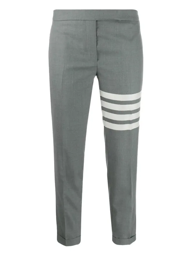 Thom Browne Thom Browne 4-Bar Stripe skinny trousers - Greyの商品画像
