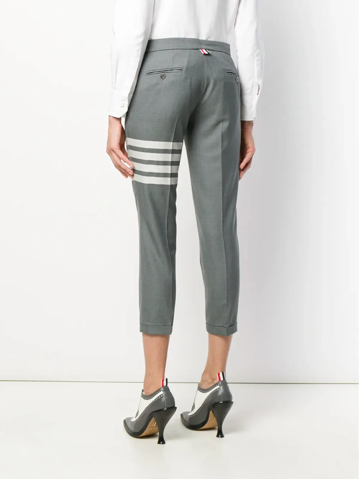 Thom Browne 4-Bar Stripe skinny trousers - Grey - 画像4