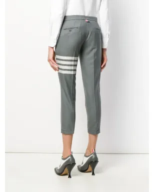 Thom Browne 4-Bar Stripe skinny trousers - Grey - サムネイル4