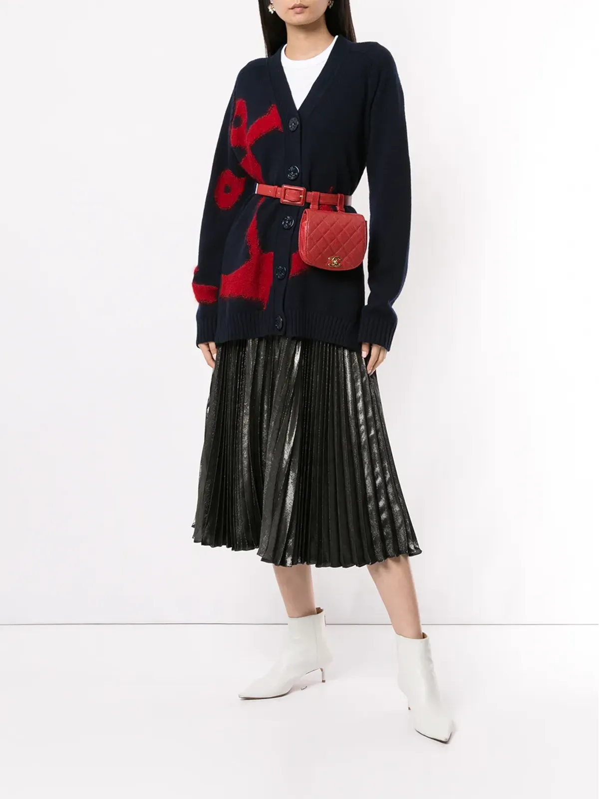 CHANEL Pre-Owned 1990年代 ダイヤモンドキルティング CC ベルトバッグ - レッド - 画像2
