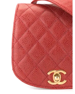 CHANEL Pre-Owned 1990年代 ダイヤモンドキルティング CC ベルトバッグ - レッド - サムネイル4