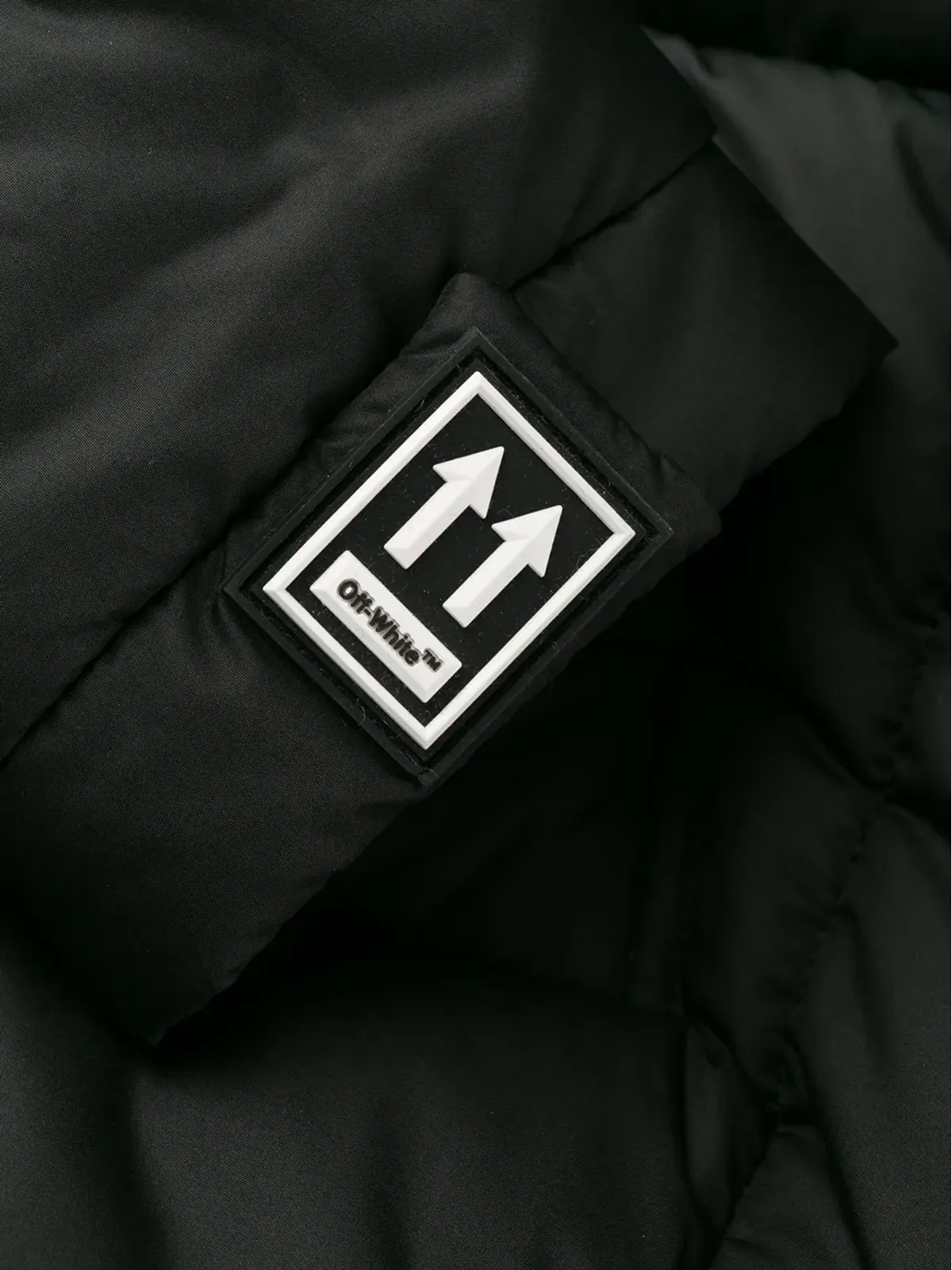 Off-White フード付きパッド入りコート - 画像5