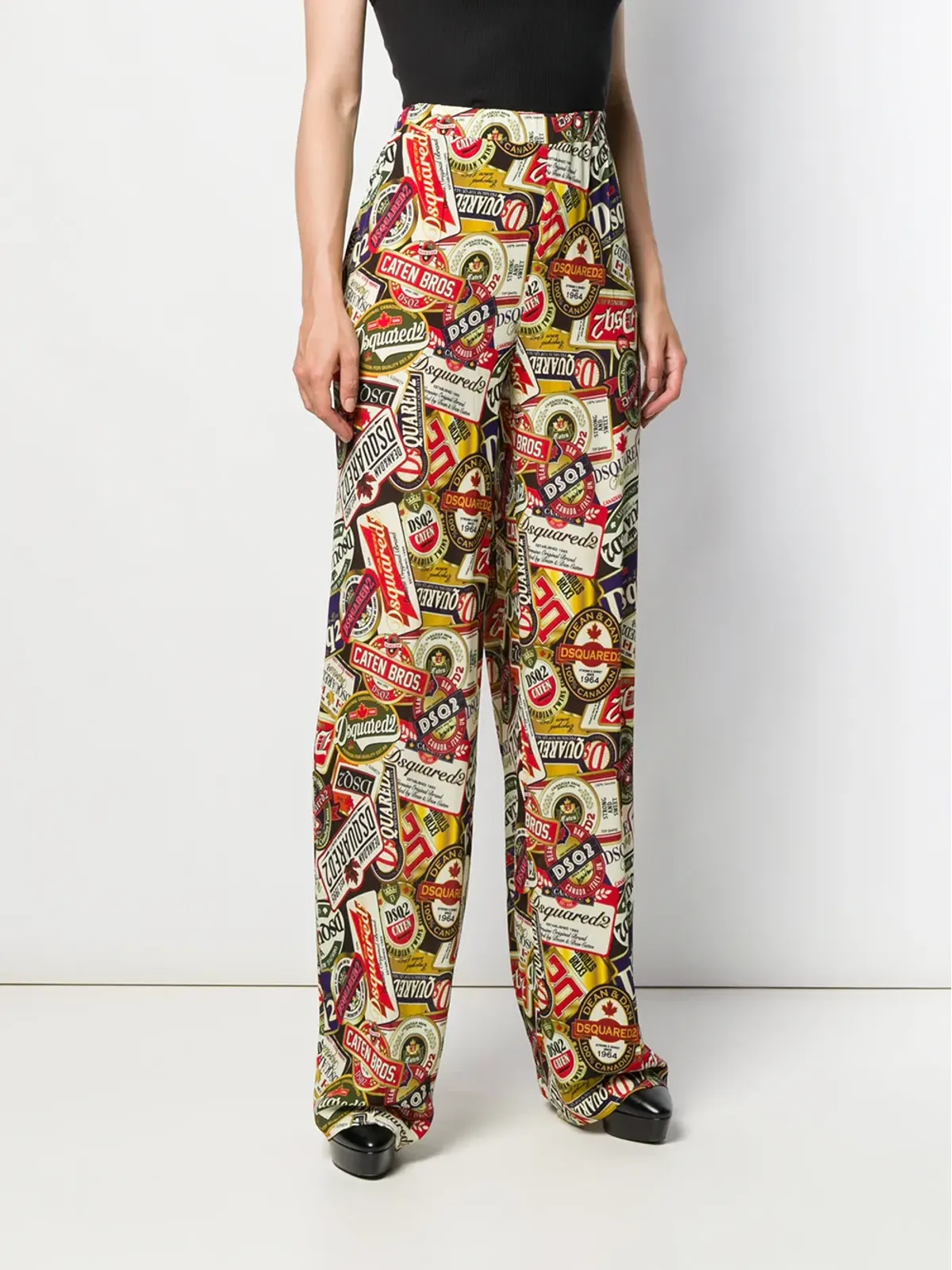 DSQUARED2 プリント パラッツォパンツ - 画像3