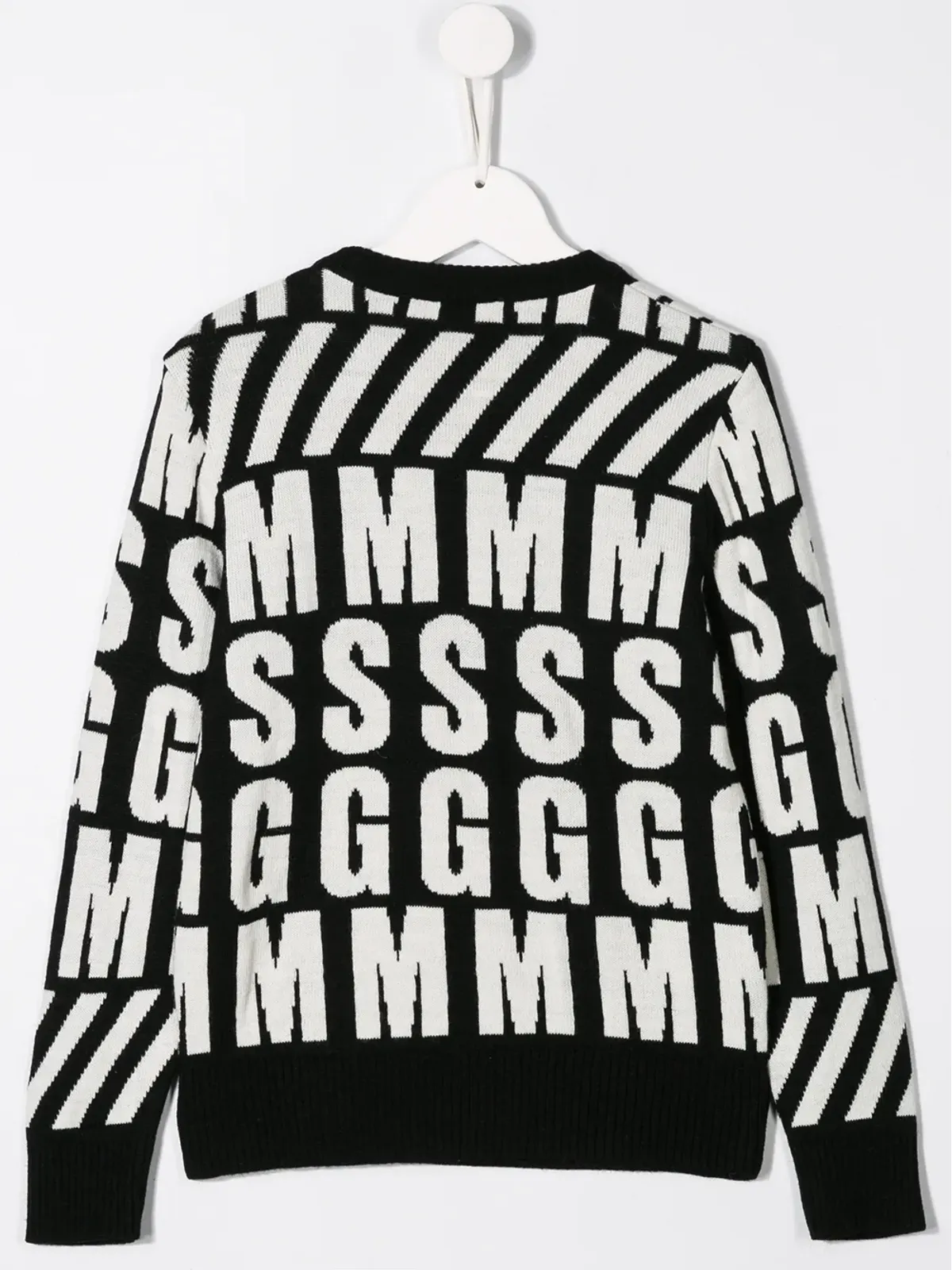 MSGM Kids ニット ロゴプリント ジャンパー - 画像2