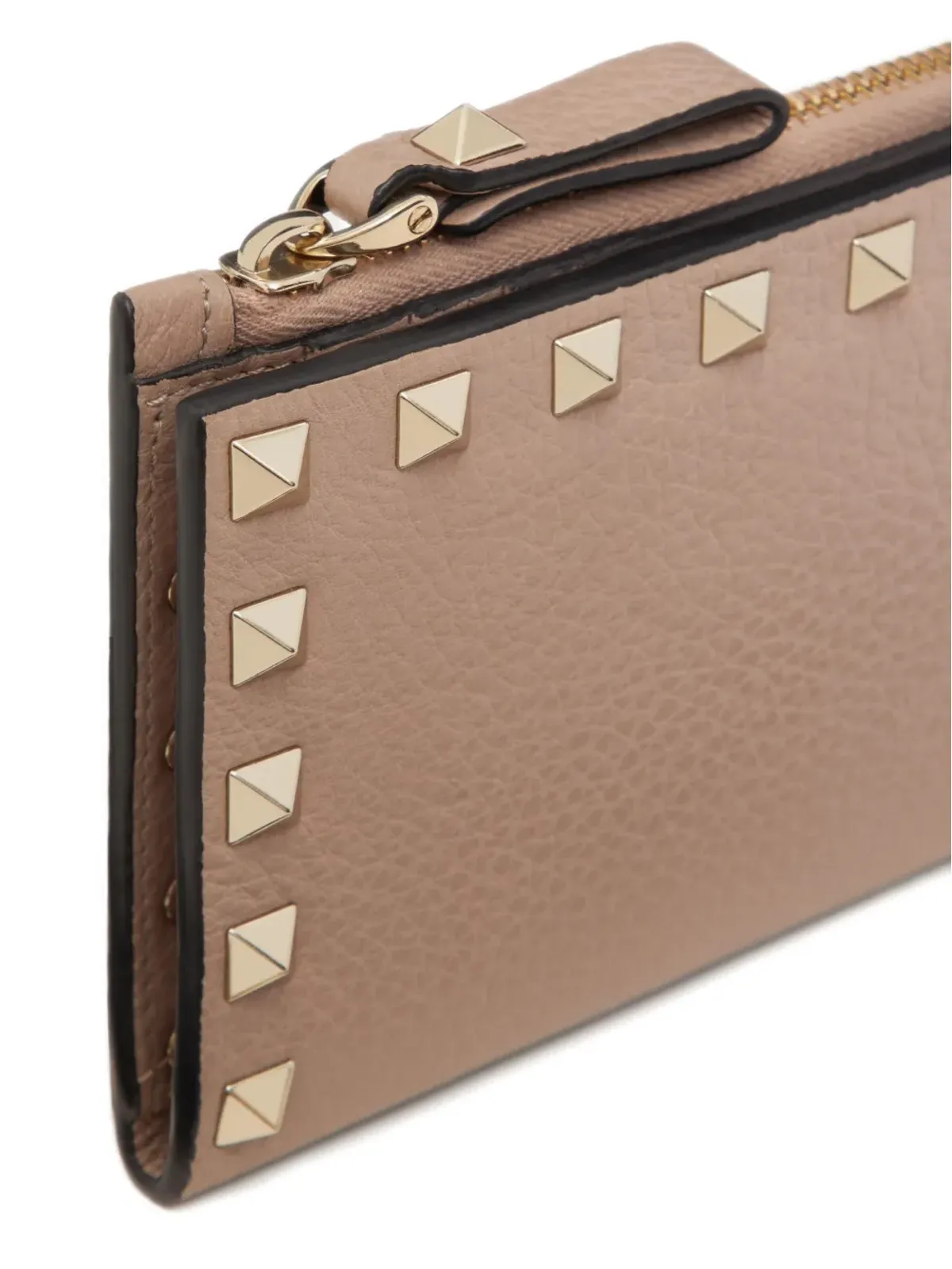 Valentino Garavani ロックスタッズ ジップド レザー カードホルダー - 画像5