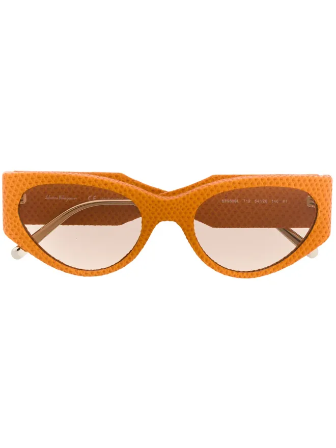 Ferragamo Eyewear Ferragamo Eyewear レザーサングラスの商品画像