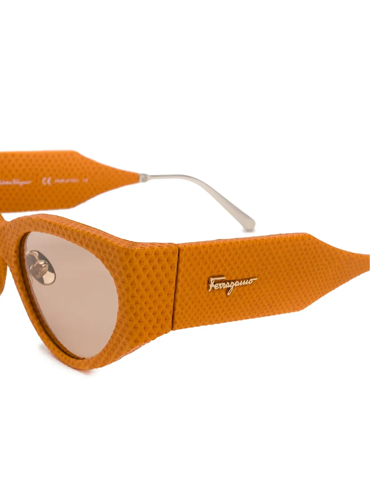 Ferragamo Eyewear レザーサングラス - 画像3