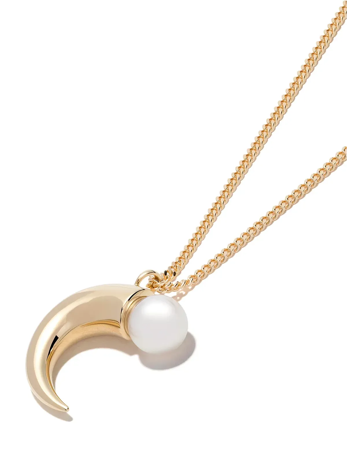 TASAKI 18K イエローゴールド Danger Horn 真珠ペンダントネックレス - 画像3