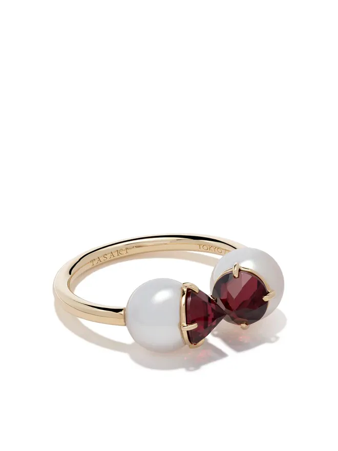 TASAKI TASAKI 18kt yellow gold Collection Line Refined Rebellion signature garnet ringの商品画像