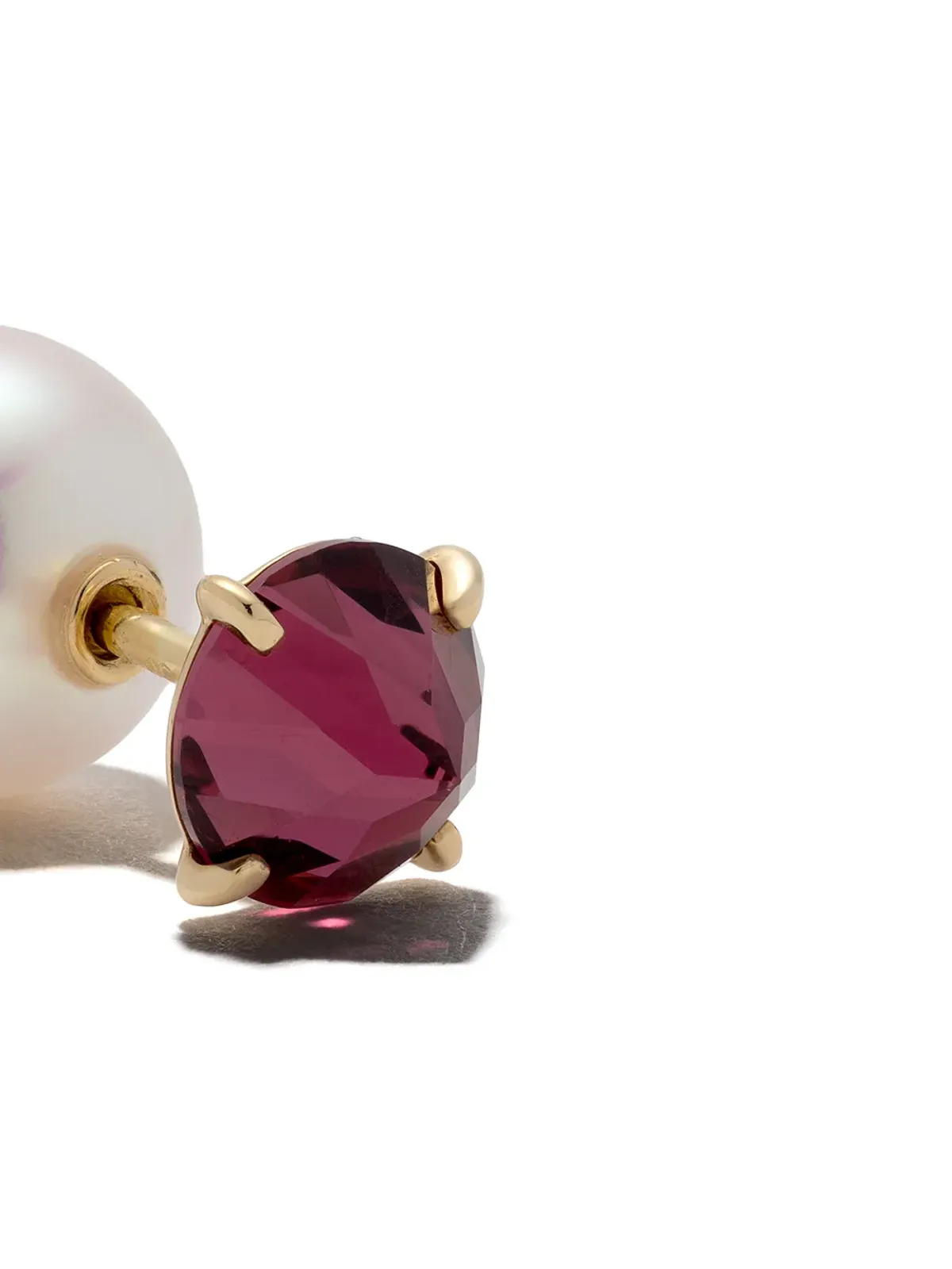 TASAKI 18K イエローゴールド コレクションライン リファインド レベリオン ガーネット イヤリング - 画像3