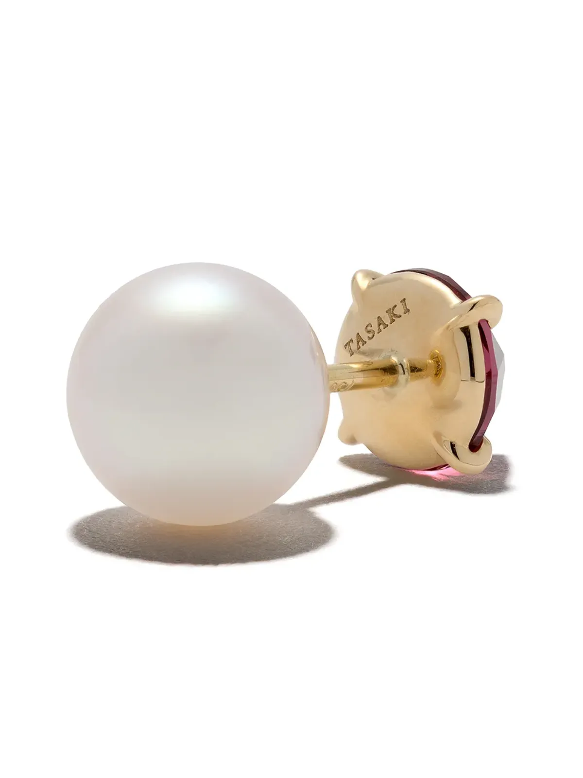 TASAKI 18K イエローゴールド コレクションライン リファインド レベリオン ガーネット イヤリング - 画像4