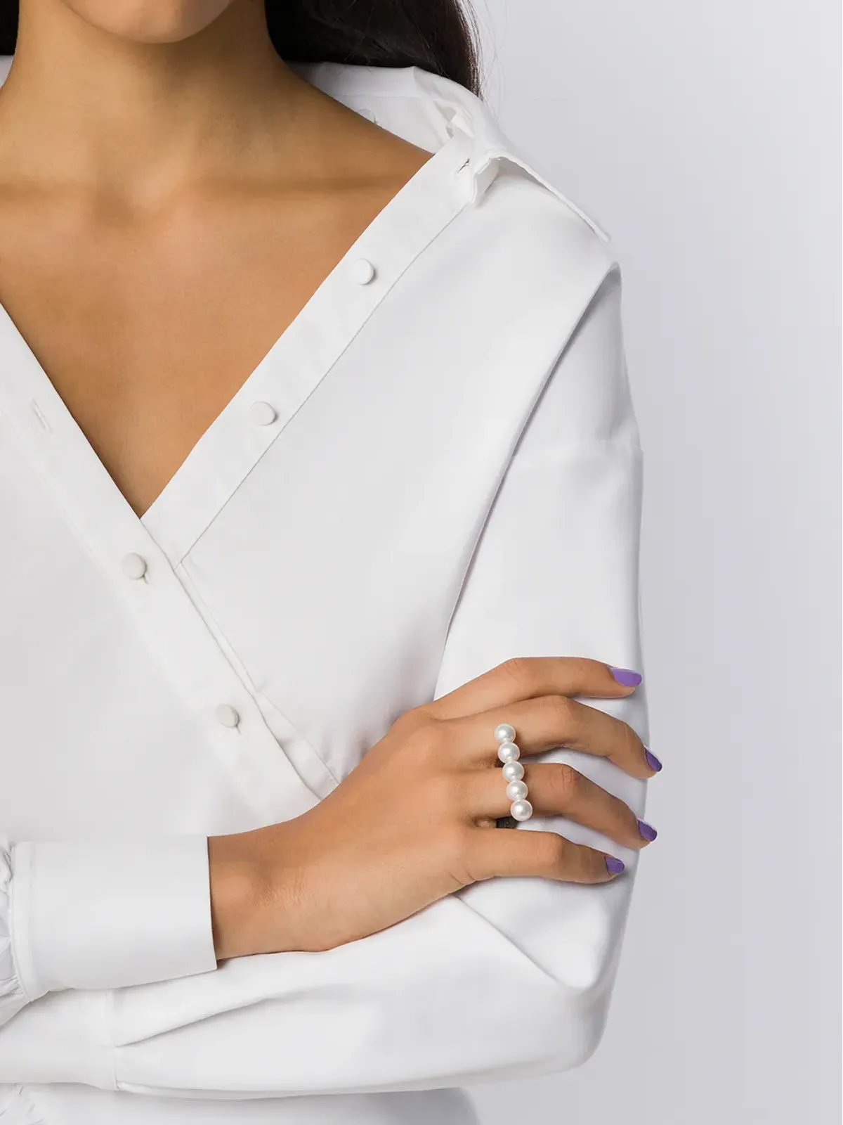 TASAKI 18kt rose gold Balance signature ring - Pink - 画像2