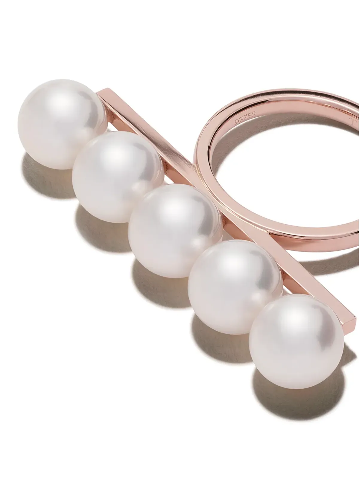 TASAKI 18kt rose gold Balance signature ring - Pink - 画像3