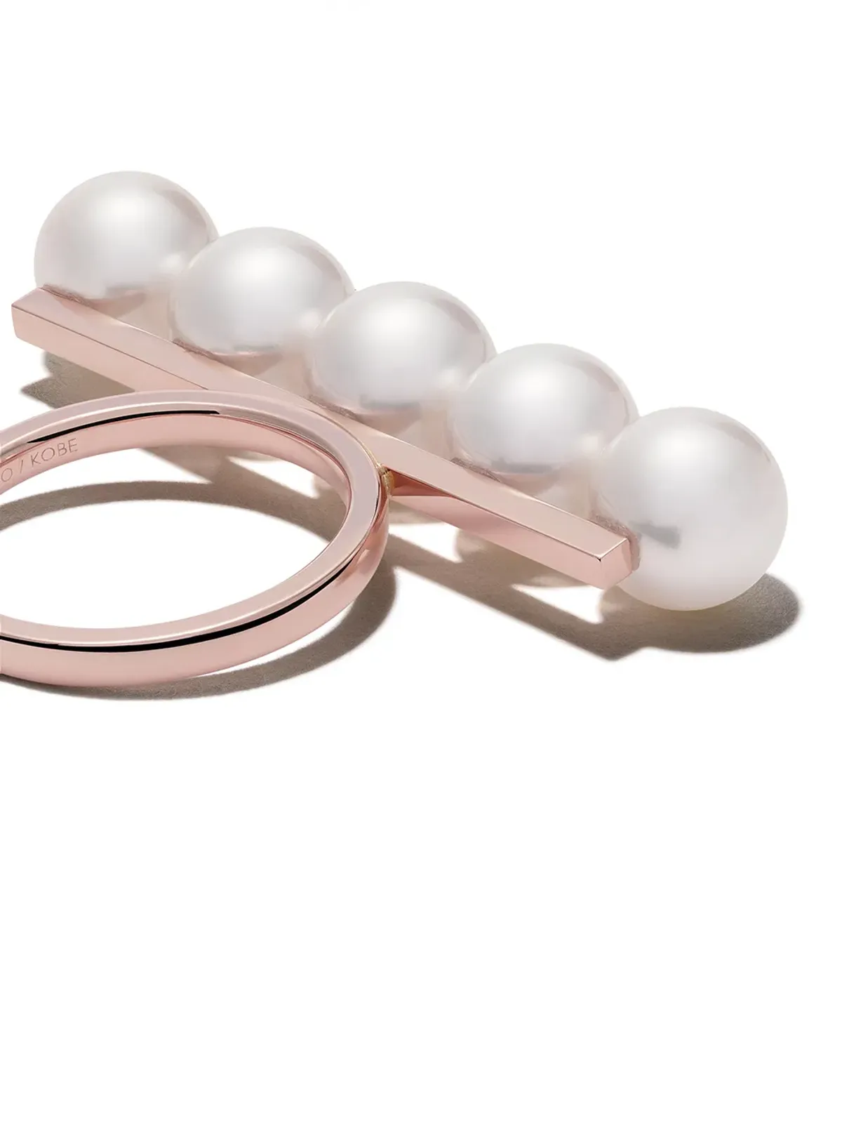 TASAKI 18kt rose gold Balance signature ring - Pink - 画像4