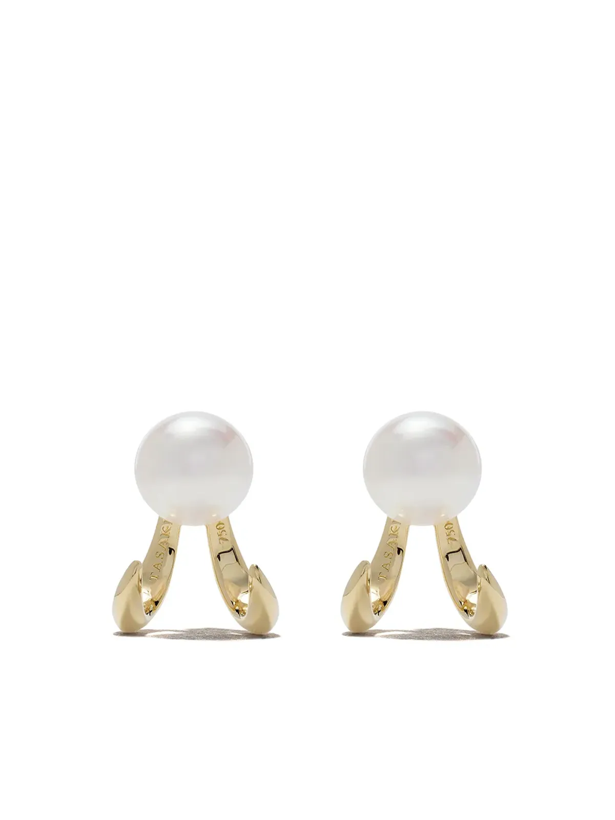 TASAKI 18K イエローゴールド デンジャーファング パール ピアス - 画像1