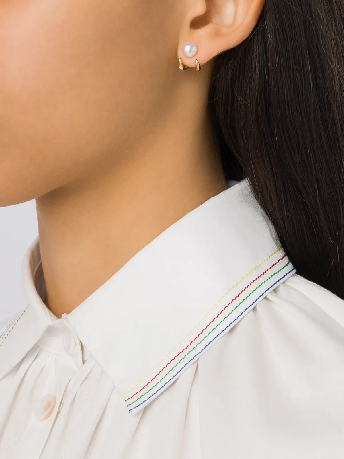 TASAKI 18K イエローゴールド デンジャーファング パール ピアス - 画像2
