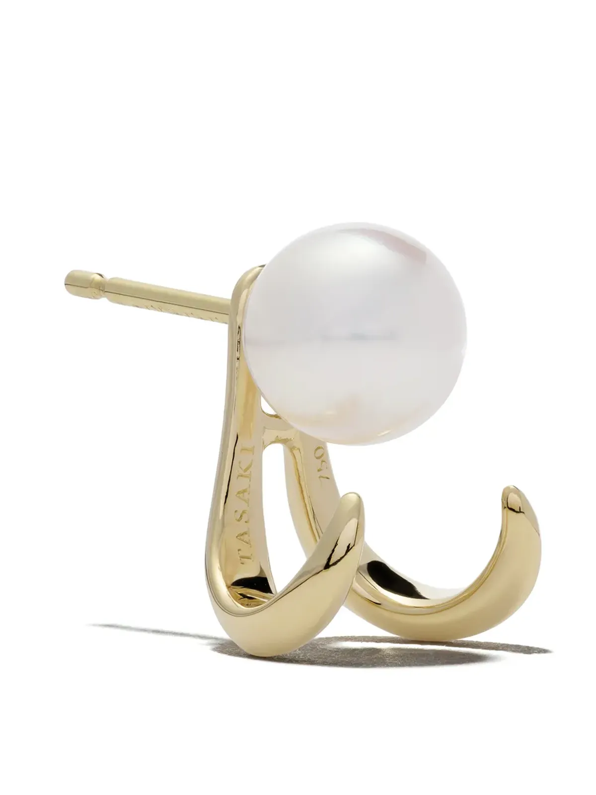 TASAKI 18K イエローゴールド デンジャーファング パール ピアス - 画像3