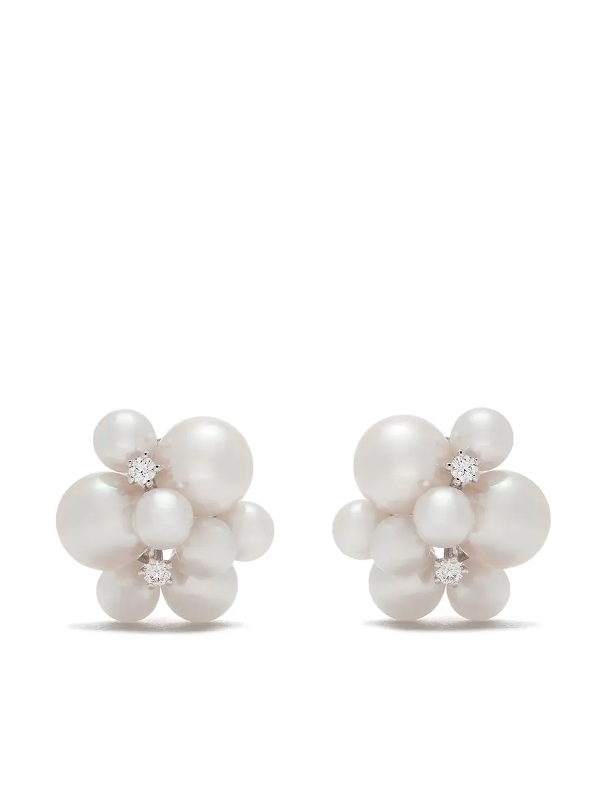 TASAKI 18ktホワイトゴールド アコヤ真珠ピアス - 画像1