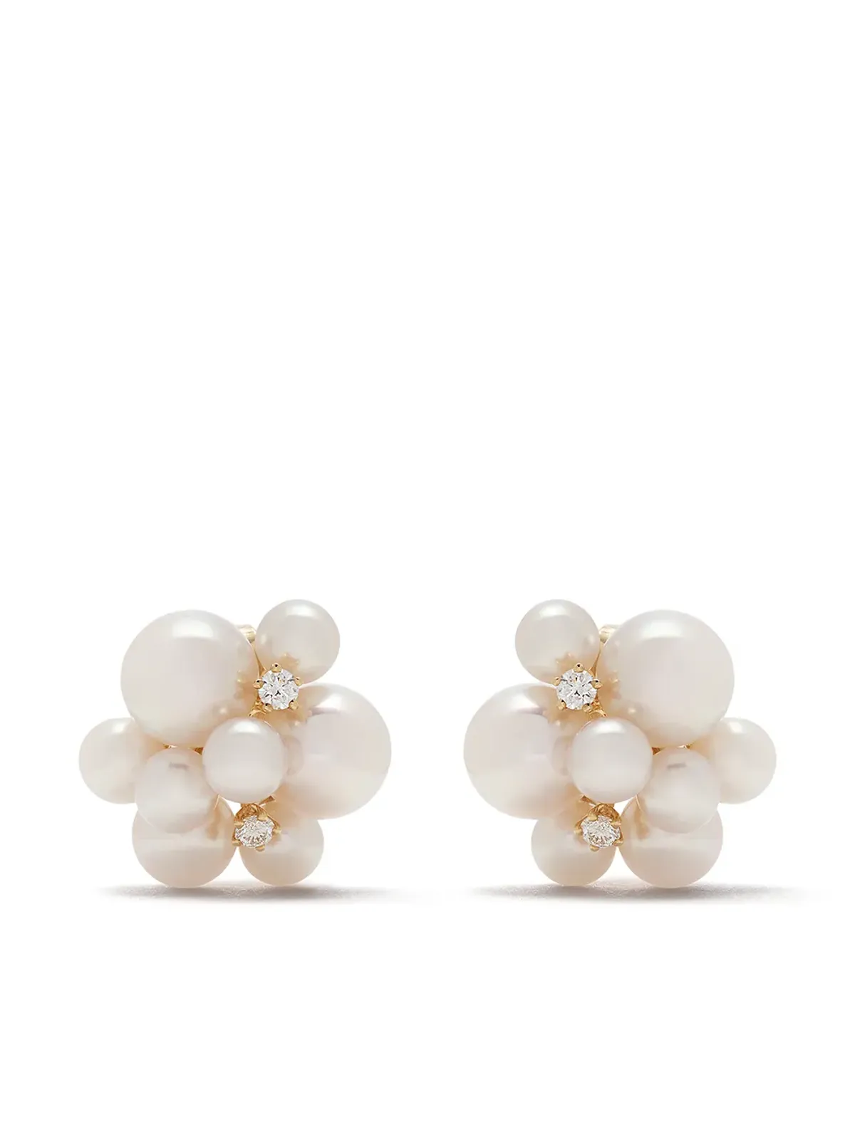 TASAKI 18K イエローゴールド アコヤ真珠 ピアス - 画像1