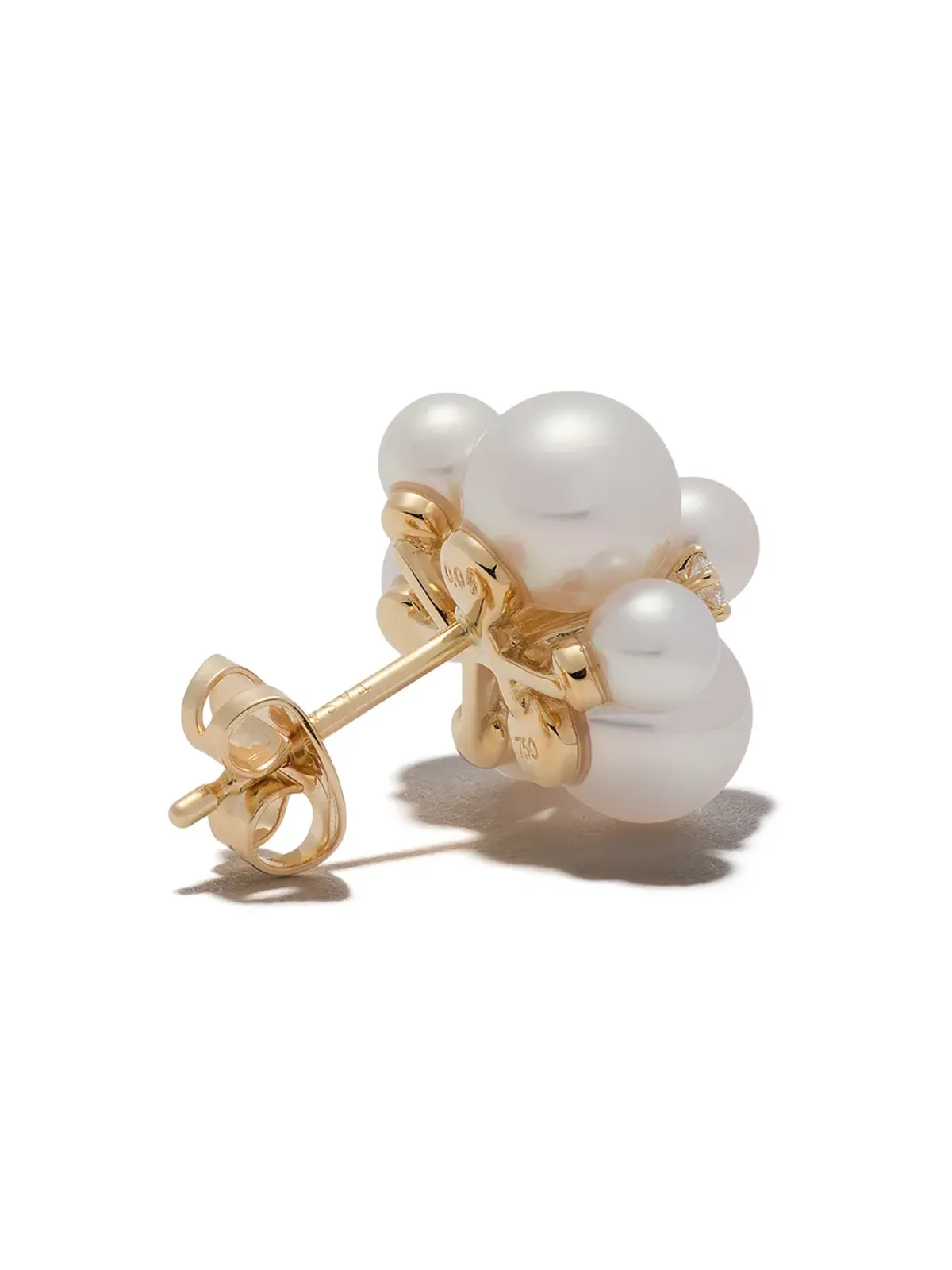 TASAKI 18K イエローゴールド アコヤ真珠 ピアス - 画像4