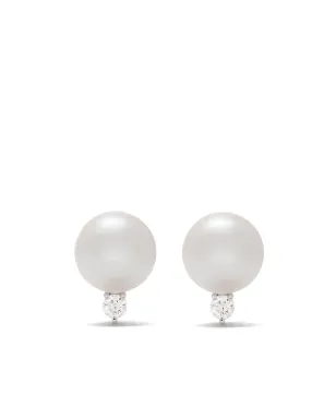 TASAKI 18Kホワイトゴールド アコヤ真珠 ダイヤモンド ピアス - シルバー - サムネイル1