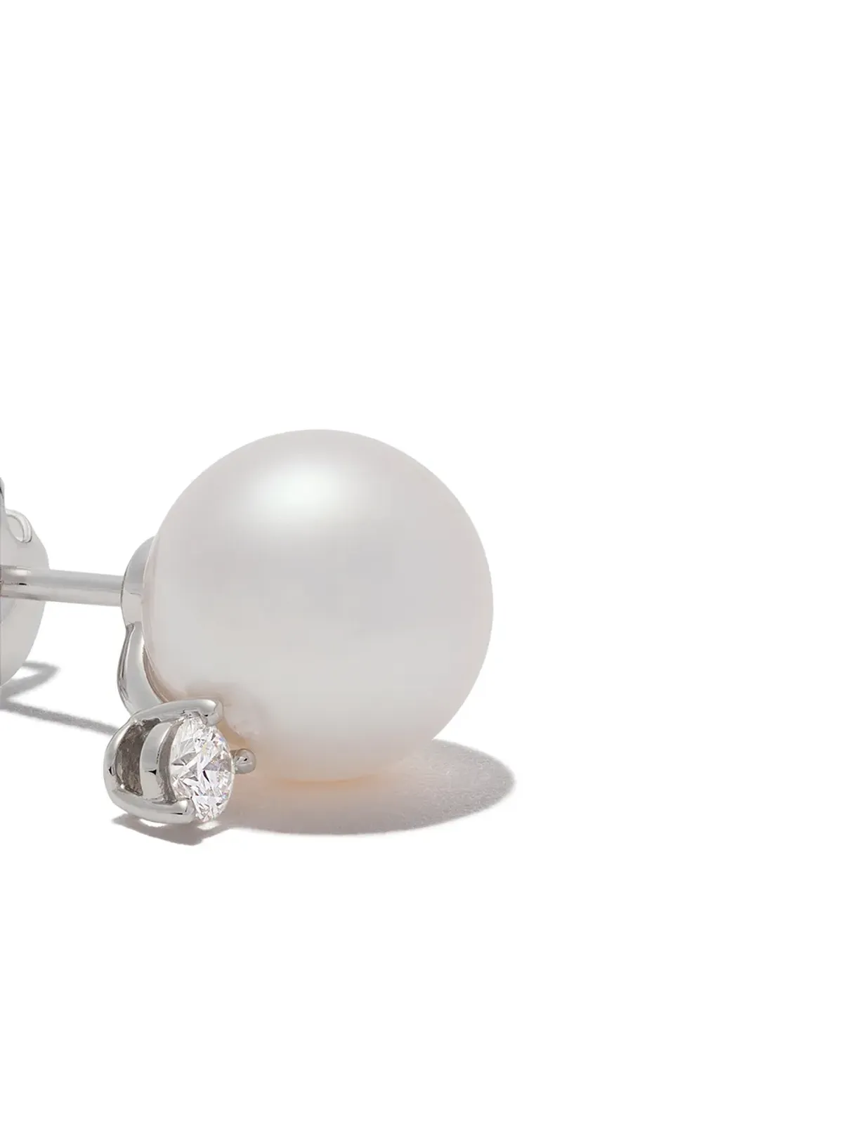 TASAKI 18Kホワイトゴールド アコヤ真珠 ダイヤモンド ピアス - シルバー - 画像3