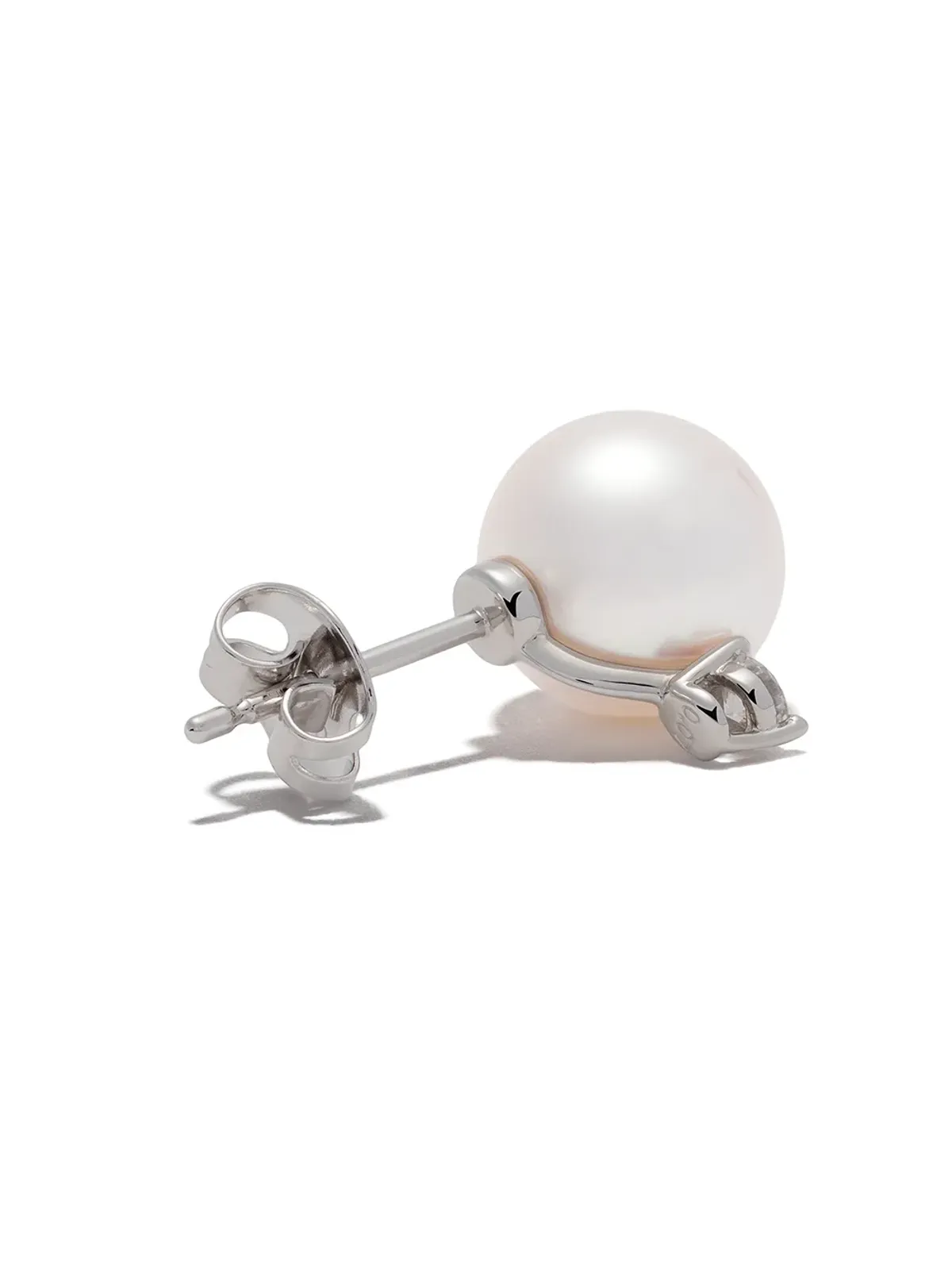 TASAKI 18Kホワイトゴールド アコヤ真珠 ダイヤモンド ピアス - シルバー - 画像4