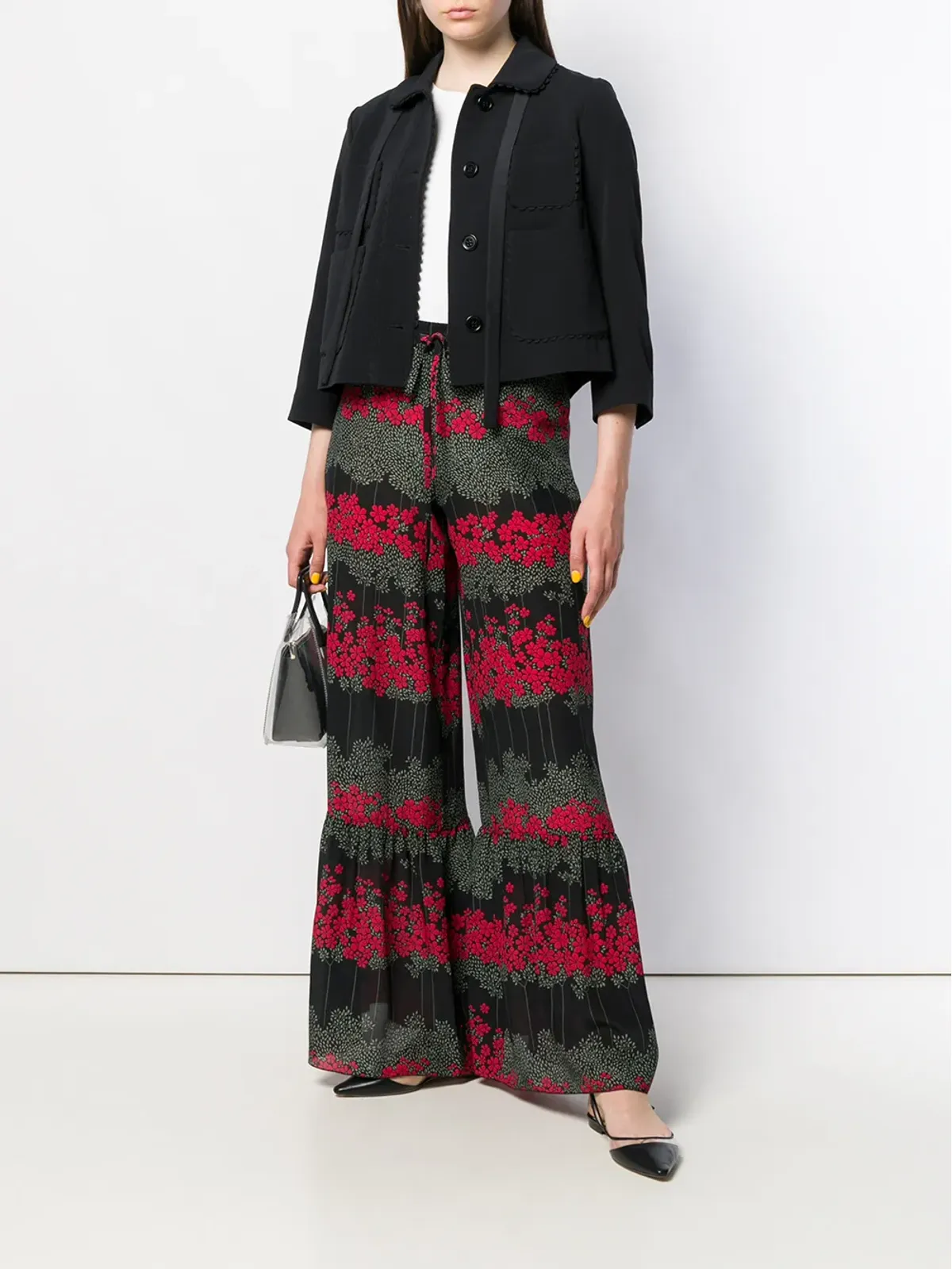 RED Valentino 花柄フレアパンツ - 画像2