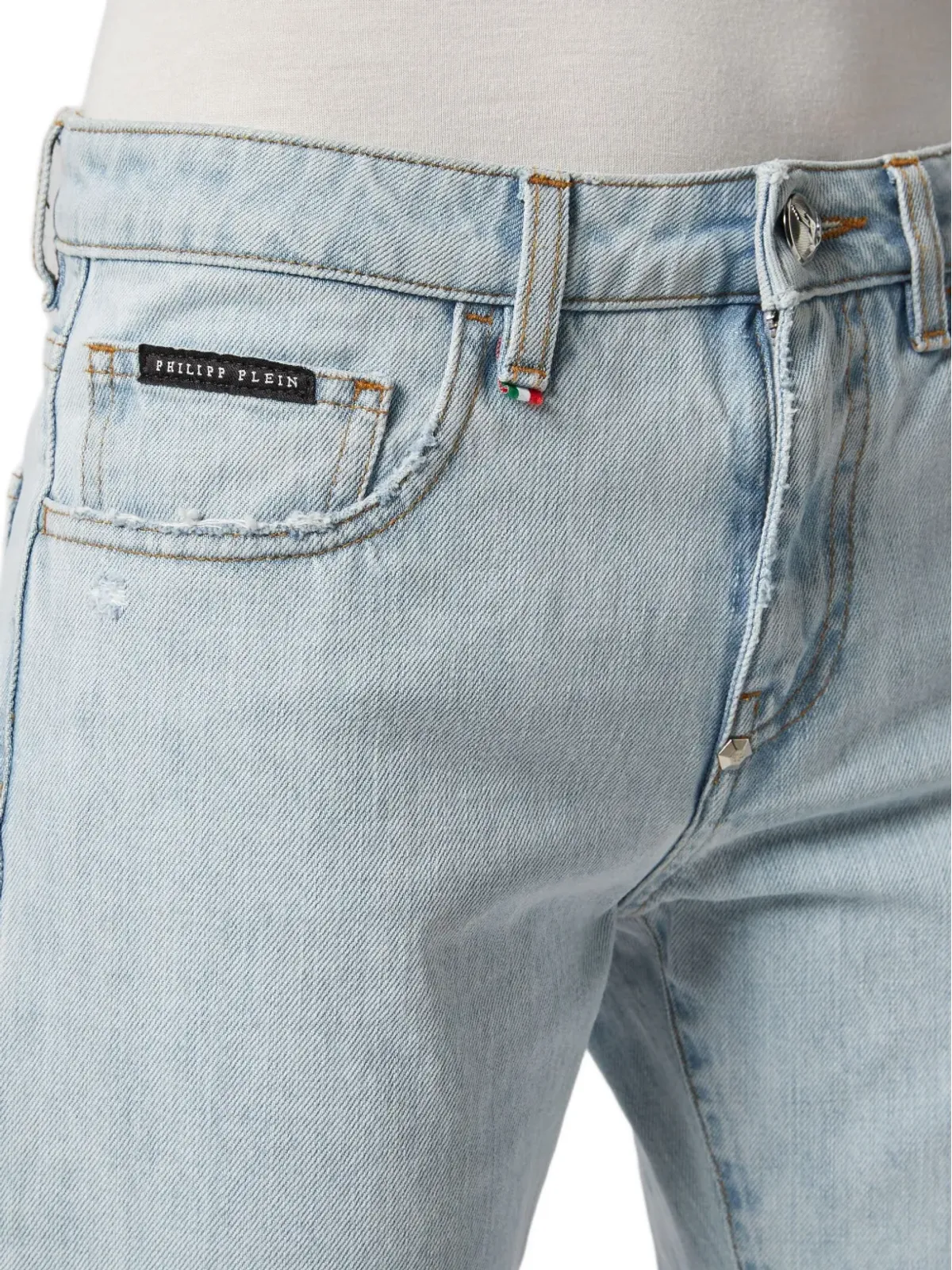Philipp Plein ディストレスドエフェクト ボーイフレンドデニムジーンズ - 画像5