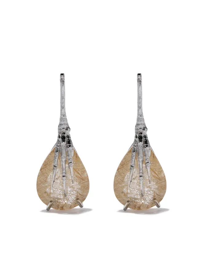 Wouters & Hendrix Gold Wouters & Hendrix Gold 18ktゴールド クォーツ・ルチル入り 爪留め イヤリングの商品画像