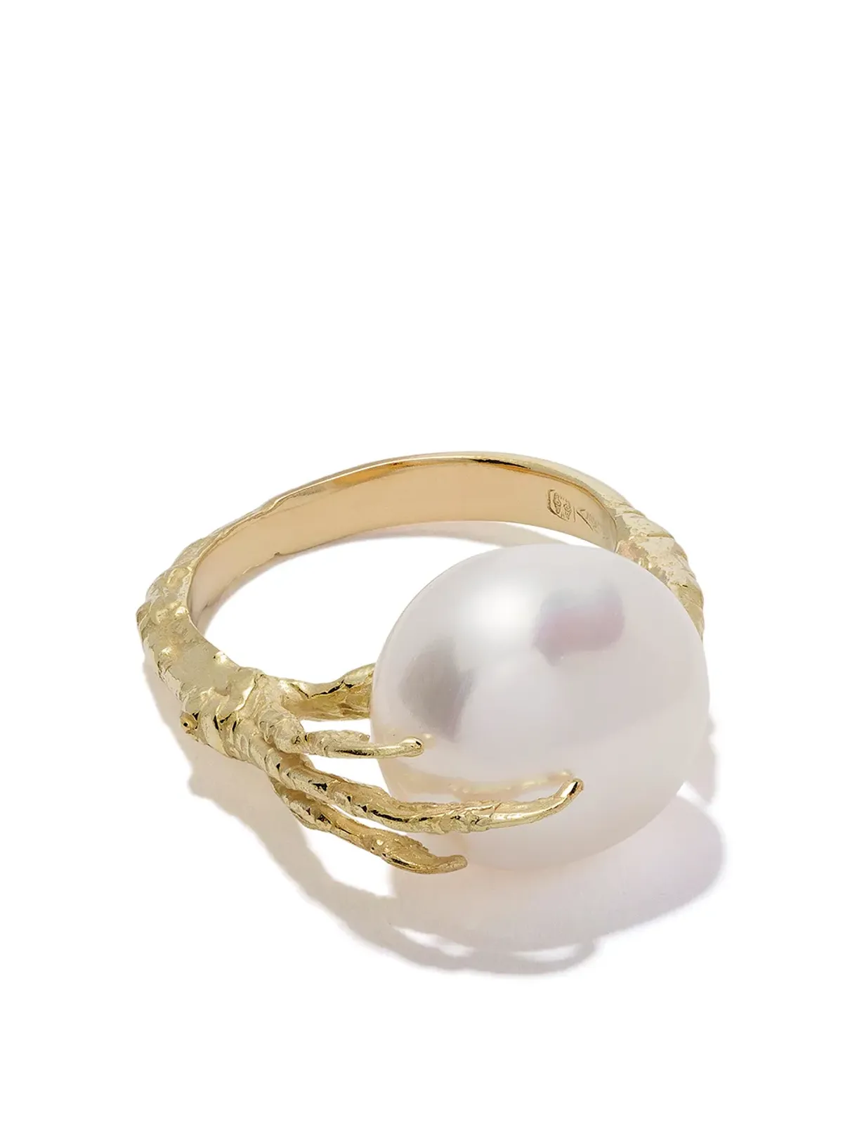 Wouters & Hendrix Gold 18kt ゴールド クロー・パール・リング - 画像1