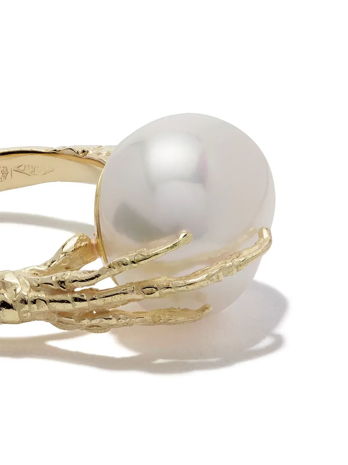 Wouters & Hendrix Gold 18kt ゴールド クロー・パール・リング - 画像4