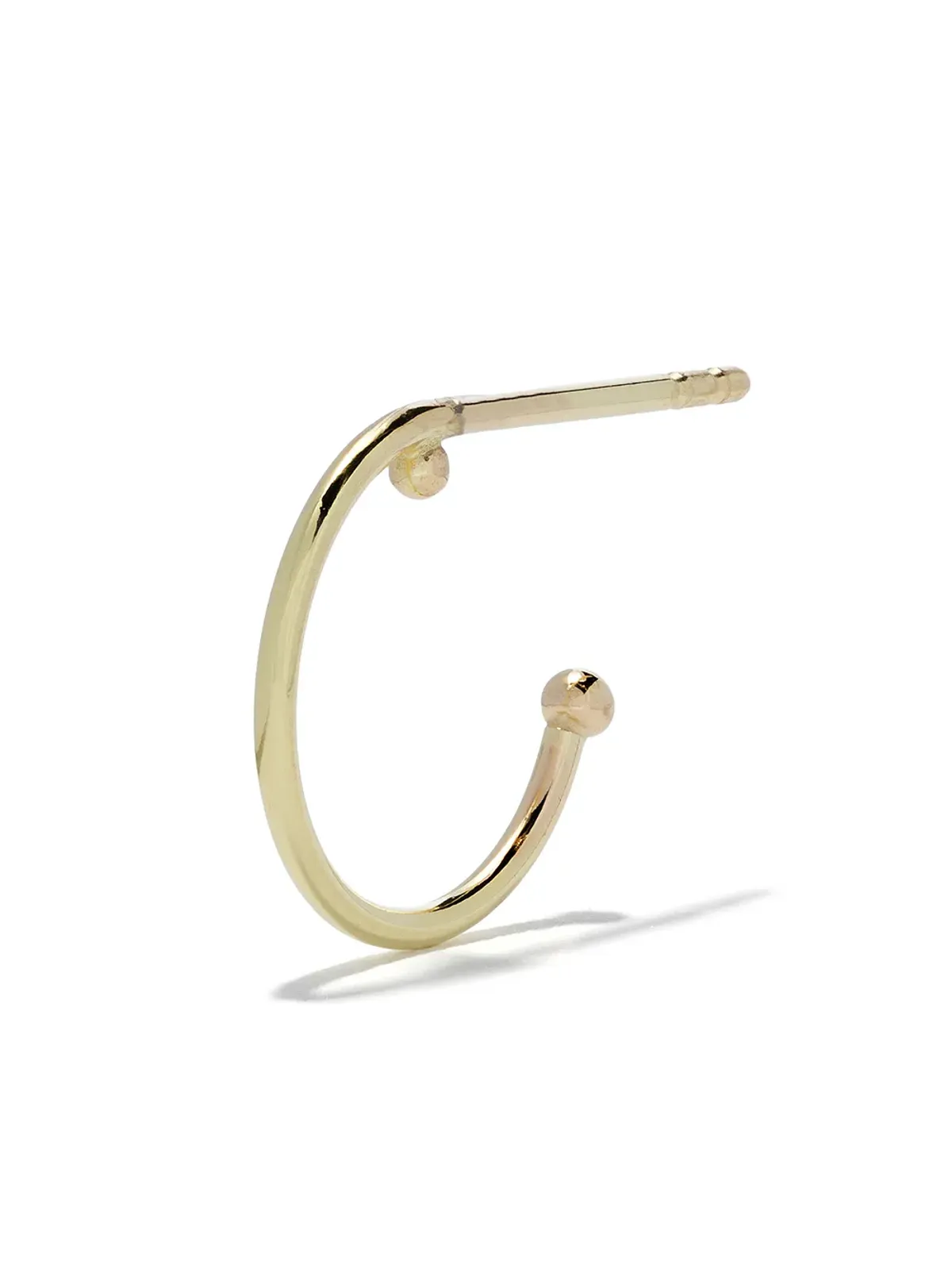 Wouters & Hendrix Gold 18Kゴールドの小さめフープピアス - 画像4